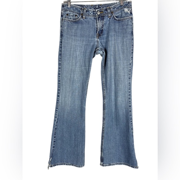 Lucky Brand Jeans Lucky Brand Dungarees By Gene Montesano Vintage Flare Leg Blue Denim Jeans